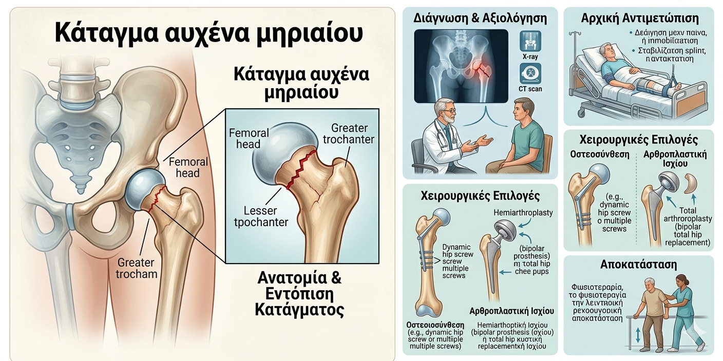 Κάταγμα αυχένα μηριαίου: αντιμετώπιση και χειρουργικές επιλογές